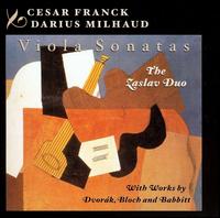 Franck, Milhaud: Viola Sonatas - Bernard Zaslav (viola)