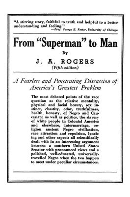 From Superman to Man - Rogers, J A