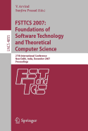Fsttcs 2007: Foundations of Software Technology and Theoretical Computer Science