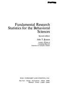 Fundamental research statistics for the behavioral sciences