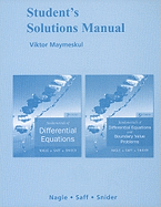 Fundamentals of Differential Equations/Fundamentals of Differential Equations and Boundary Value Problems: Student's Solutions Manual