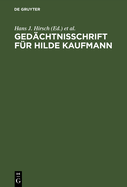 GED?chtnisschrift F?r Hilde Kaufmann