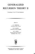 Generalized Recursion Theory II: Proceedings of the 1977 Oslo Symposium