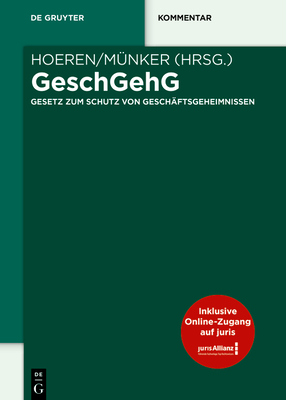 GeschGehG - Hoeren, Thomas (Editor), and M?nker, Reiner (Editor)