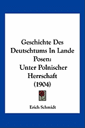 Geschichte Des Deutschtums In Lande Posen: Unter Polnischer Herrschaft (1904)