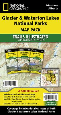 Glacier / Waterton Lakes National Parks, Map Pack Bundle - National Geographic Maps