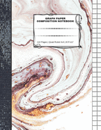 Graph Paper Composition Notebook: 110 Pages - Quad Ruled 4x4 - 8.5" x 11" Marble Large Notebook with Grid Paper - Math Notebook For Students