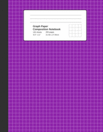 Graph Paper Composition Notebook: Purple, Grid Paper Notebook, Quad Ruled, 4 Square Per Inch (4x4), 100 Sheets, 200 pages (Large, 8.5 x 11)