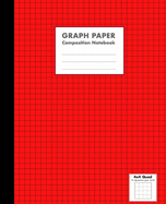 Graph Paper Composition Notebook: Red - 4x4 Quad Ruled (4 Squares per Inch), 100 Pages, Sheets - Use for Math, Science, Art, Writing and Ideas (7.5 x 9.25 in)