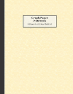 Graph Paper Notebook: 100 Pages, 8.5x11, Quad Ruled 5x5, Yellow Parchment Cover Pattern
