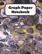 Graph Paper Notebook: Interesting Marble Texture Grid Paper Quad Ruled 4 Squares Per Inch Large Graphing Paper 8.5" By 11"
