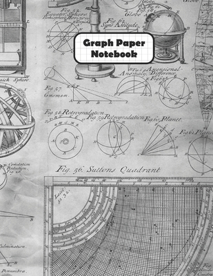 Graph Paper Notebook: Old Map Design Grid Paper Quad Ruled 4 Squares Per Inch Large Graphing Paper 8.5 By 11 - Creations, Pastel Clouds