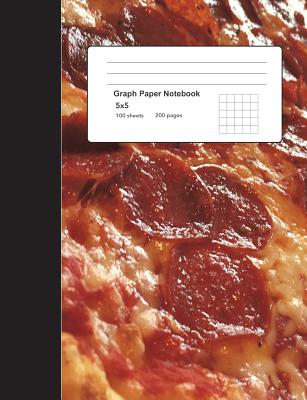 Graph Paper Notebook Pizza Lover Quad Ruled 5x5: Square Grid Paper: 200 Pages 100 Sheets, Composition Book 7.44" X 9.69" Size, Softcover - Creatives, Cricket Creek