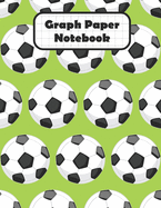 Graph Paper Notebook: Soccer Ball Grid Paper Quad Ruled 4 Squares Per Inch Large Graphing Paper 8.5 By 11