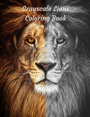 Grayscale Lions Coloring Book - Sweetea, Mama