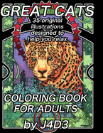 great cats coloring book: coloring book for adults