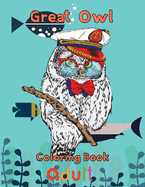 Great owl Coloring Book adult: 8.5''x11''/owl coloring book