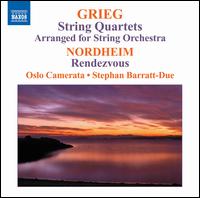 Grieg: String Quartets arranged for String Orchestra; Nordheim: Rendezvous - Oslo Camerata; Stephan Barratt-Due (conductor)