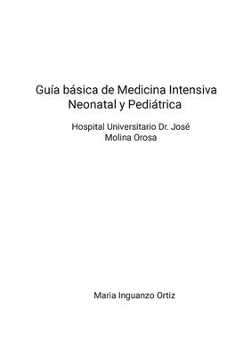 Gu?a bsica de Medicina Intensiva Neonatal y Peditrica - Inguanzo Ortiz, Maria