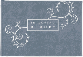 Guest Book in Loving Memory Blue