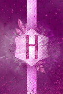 H: Ballerina Princess Letter H Monogram Lined Journal