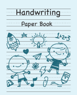 Handwriting Paper Book: Practice Paper Notebook Writing Letters Words with Dashed Center Line