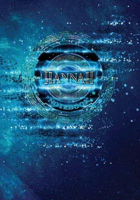 Hannah Notebook: Art Deco - 7"X10" Blue Spiritual Cosmic Composition Book - Spiritual Fairy, Cosmic