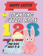 happy easter counting puzzle book: A Fun Guessing Game Book for kids - Fun & Interactive Picture Book for Preschoolers and Toddlers - easter coloring book for kids ages 4-8 cute and fun images ( Easter Basket Stuffer for kids)