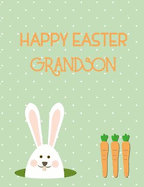 Happy Easter Grandson: Sketchbook for Kids Drawings Bunny Design