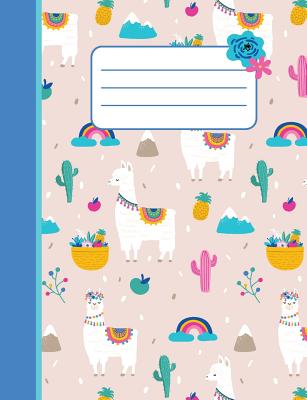 Happy Llama - Wide-Ruled: Notebook for Elementary, Middle, and High School - College and University Too! - Rain and Shine Design Co