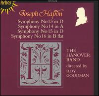 Haydn: Symphonies Nos. 13-16 - Angela East (cello); Frank de Bruine (oboe); Hanover Band; Rachel Brown (flute); Roy Goodman (harpsichord);...
