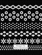 Hexagon Tile Pattern Sketchbook: 1/8 Inch (0.125 Inch) Hexagonal Paper, 8.5 X 11, 75 Sheets / 150 Pages, Black and White