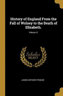 History of England From the Fall of Wolsey to the Death of Elizabeth.; Volume IV