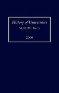 History of Universities: Volume XVI (1): 2000