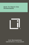 How to Write for Homemakers