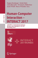 Human-Computer Interaction - Interact 2017: 16th Ifip Tc 13 International Conference, Mumbai, India, September 25-29, 2017, Proceedings, Part IV