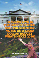 I Ranked 10th in the Nation in Total 2012 Presidential Votes on a $5000 Dollar Budget Whats Next? 2016!