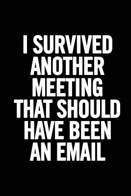 I Survived Another Meeting that Should Have Been an Email: 6x9 Lined 100 pages Funny Notebook, Ruled Unique Diary, Sarcastic Humor Journal, Gag Gift for coworker leaving, for adults, office desk, gift for boss, for parting co-workers, perfect for... - For Everyone, Journals