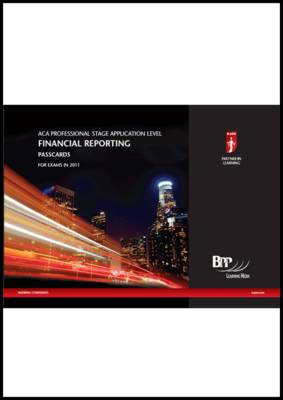 ICAEW - Financial Reporting: Passcards - BPP Learning Media