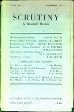 Scrutiny, a Quarterly Review. Vol. II, No. 3. December 1933