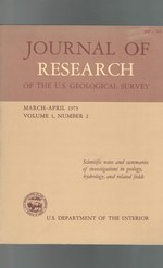 Journal of Research of the U.S. Geological Survey: Volume 1, No. 2: March-April, 1973