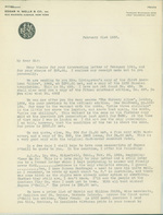 Tls Edgar H. Wells to Nathan Van Patten, February 21, 1933