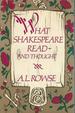 What Shakespeare Read and Thought