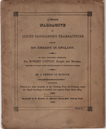 A Choice Narrative of Count Gondamor's Transactions During His Embassy in England