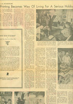 Fine Printing Becomes Way of Living for a Serious Hobbyist. the Modesto Bee, Wednesday January 5, 1966. Article About the Philter Press, Paul and Joyce Quyle