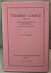 Thomas Lodge 1558-1625, a Bibliographical Catalogue of the Early Editions (to the End of the 17th Century)