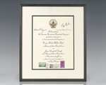 President George Bush, Chief Justice William H. Rehnquist and Associate Justice Sandra Day O&#8217; Connor Signed 1989 Inaugural Invitation