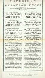 A Specimen of Printing Types Belonging to Benjamin Franklin Bache's Printing Office, Philadelphia. 1965 Keepsake Reprint of 1790 Original