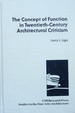 The Concept of Function in Twentieth-Century Architectural Criticism