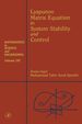 Lyapunov Matrix Equation in System Stability and Control: Mathematics in Science and Engineering V195